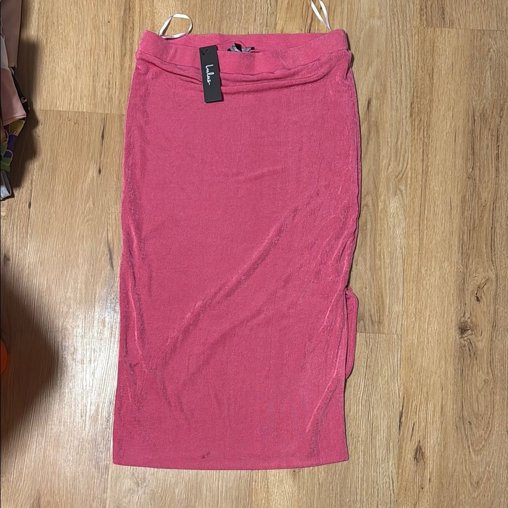 Lulu's Pink Midi Skirt